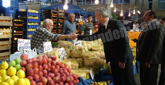 BABAOĞLU PAZARYERİ ESNAFINI ZİYARET ETTİ