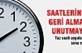 SAATLER GERİ ALINIYOR